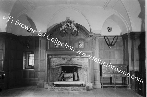 DUNSANY CASTLE FIREPLACE IN BILLIARD ROOM